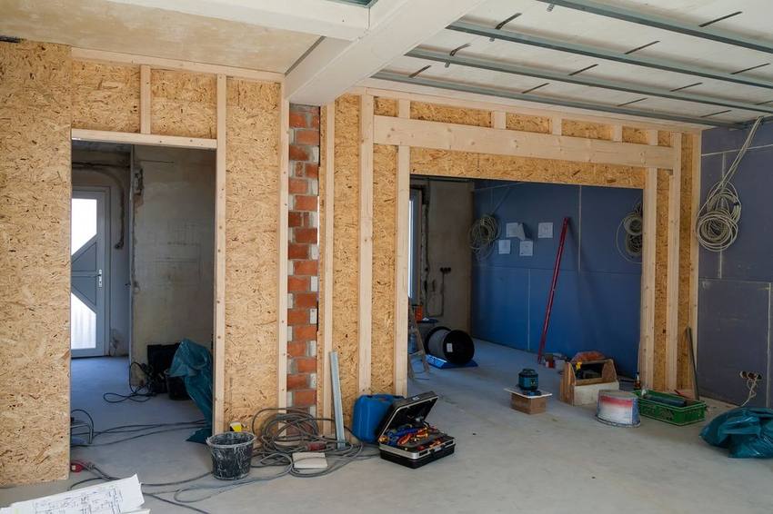 Home interior mid-renovation